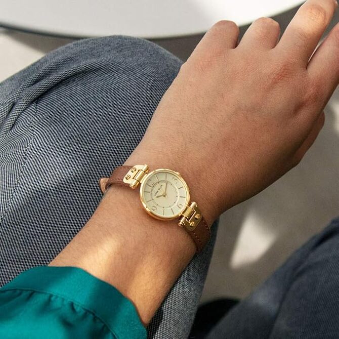 Anne Klein Women's Leather Strap Watch